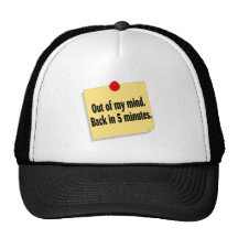 Fuera de mi parte posterior de la mente en 5 minut gorras de camionero