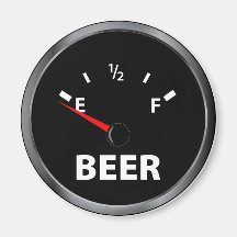 Fuera del indicador de la gasolina de la cerveza imanes de nevera
