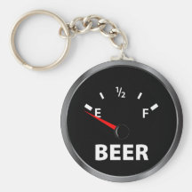 Fuera del indicador de la gasolina de la cerveza llaveros