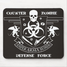 Fuerza de defensa contraria del zombi alfombrillas de raton