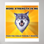 Fuerza del lobo del valor posters