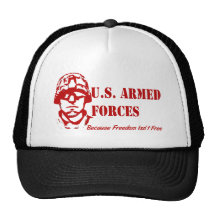 Fuerzas armadas de arma de los E.E.U.U. (rojas) Gorra