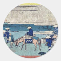 Fujikawa por Katsushika, Hokusai Ukiyoe Pegatinas