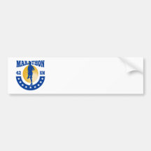 Funcionamiento del atleta del corredor de maratón pegatina de parachoque