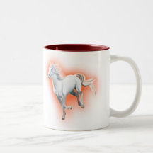 Funcionamiento del caballo blanco taza de café