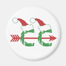 Funcionamiento del campo a través del navidad iman de frigorífico