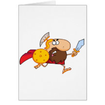 Funcionamiento espartano divertido del gladiador tarjetas