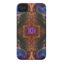 Funda-Estera de la Añil-Tierra iPhone4 del arte de iPhone 4 Cárcasa