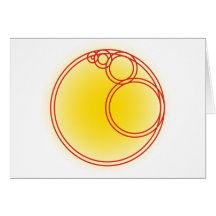 fünf Kreise five circles Grußkarte