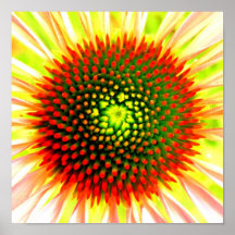 Funky yellow Flower Posters