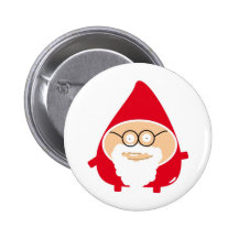 Funny Cute Santa Claus Anstecknadelbutton