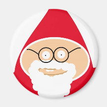 Funny Cute Santa Claus Kühlschrankmagnet