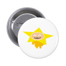 FUNNY XMAS STAR ANSTECKNADELBUTTONS