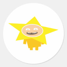 FUNNY XMAS STAR STICKER