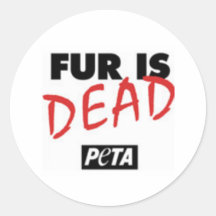 fur is dead etiquetas redondas