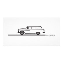 Furgoneta 1955 de Chevy Tarjeta Fotográfica Personalizada