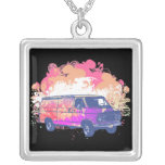 furgoneta retra del hippie del grunge joyerías