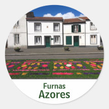 Furnas - Azores Etiquetas Redondas
