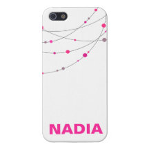 Fuschia blanco elegante de los filamentos el | iPhone 5 carcasa