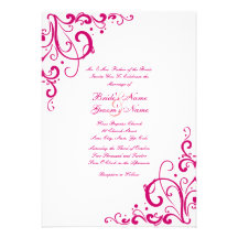 Fuschia e invitación del boda del Flourish del bla