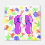 fuschia strap.png moldeado de las sandalias imanes de nevera