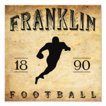 Fútbol 1890 de Franklin Pennsylvania Impresiones Fotograficas