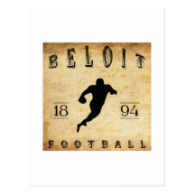 Fútbol 1894 de Beloit Wisconsin Tarjetas Postales