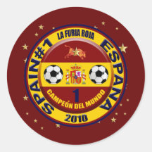 Futbol 2010 de Campeón del mundo España Etiqueta