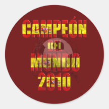 Futbol 2010 de Campeón Del Mundo España Pegatinas