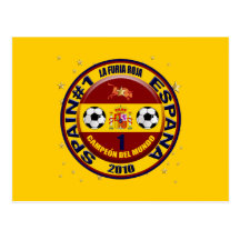 Futbol 2010 de Campeón del mundo España Tarjeta Postal