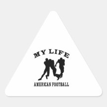 Fútbol americano mi vida colcomanias triangulo personalizadas