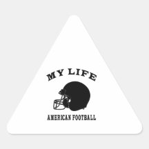 Fútbol americano mi vida calcomanías trianguladas personalizadas