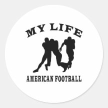 Fútbol americano mi vida pegatina redonda
