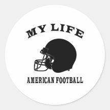 Fútbol americano mi vida pegatinas redondas