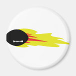 fútbol ardiente imán de nevera