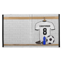 Fútbol blanco y negro personalizado Jerse del fútb