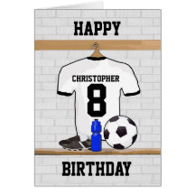 Fútbol blanco y negro personalizado Jerse del fútb Tarjeta