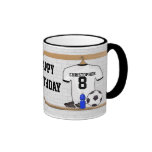 Fútbol blanco y negro personalizado Jerse del fútb Taza