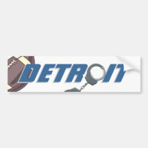 Fútbol de Detroit - infringir la ley Pegatina De Parachoque