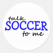 Fútbol de la charla a mí etiquetas redondas