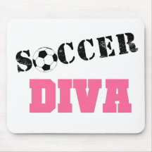 Fútbol de la diva alfombrillas de raton
