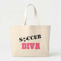 Fútbol de la diva bolsas lienzo