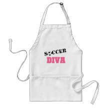 Fútbol de la diva delantales