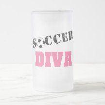 Fútbol de la diva tazas de café