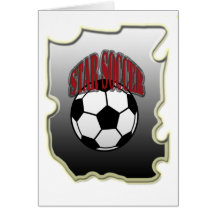 Fútbol de la estrella tarjeta