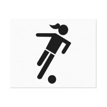 Fútbol de las mujeres impresión en lona estirada