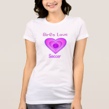 Fútbol del amor de los chicas camisetas