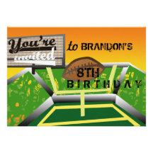 Fútbol del cumpleaños invitación