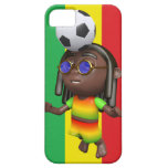 fútbol del jefe de 3d Rasta iPhone 5 Carcasas