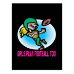 Fútbol del juego de los chicas también tarjetas postales